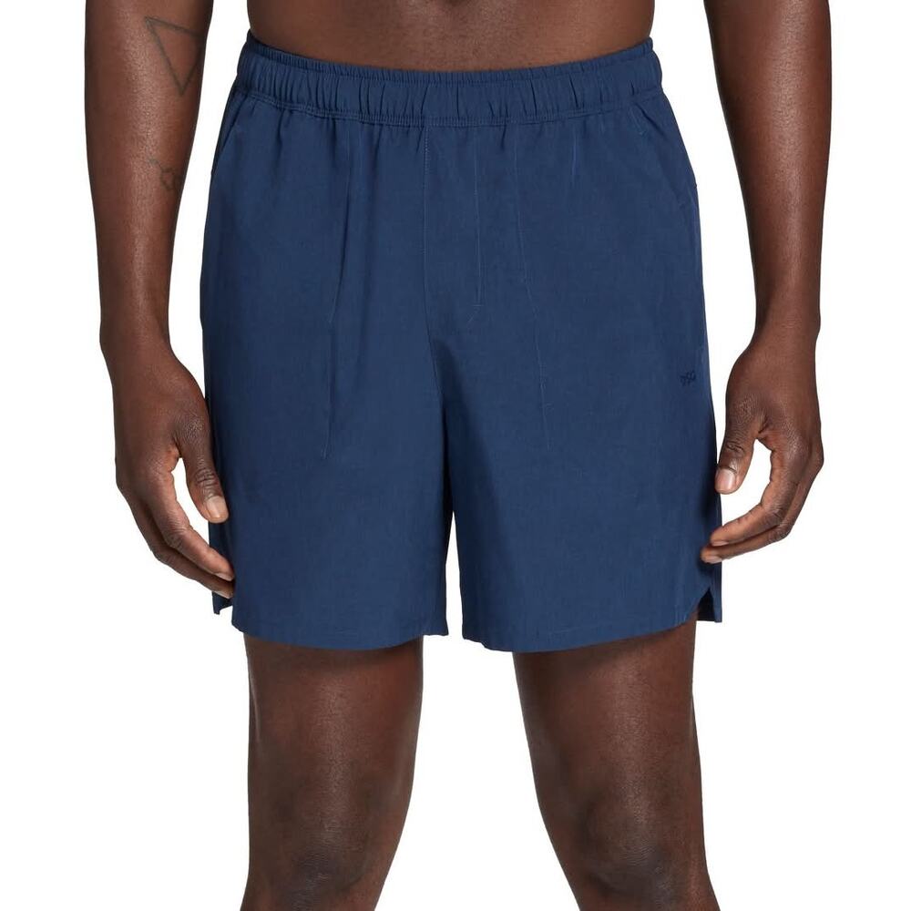 DSG Agility Shorts Size L University Navy Heather Stretch Elastic Waist Pull-On
